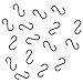 Senkary 100 Pieces 1/2 Inch Mini S Hooks Small Stainless Steel S Shaped Hooks for Ornaments, Jewelry and Hanging (Black)