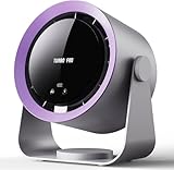 Portable Desk Fan - Quiet 5400mAh Rechargeable Table fan with Turbo Airflow - 100 Speed Digital Display&105° Adjustable Tilt, Wall Mount Small Desk Cooling Fan for Bedroom Office Home Travel (purple)