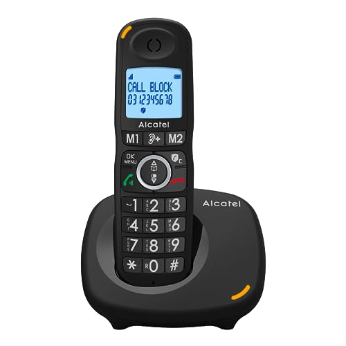 Alcatel XL595B - Telefono senza fili con grandi tasti, grande schermo e audio-boost - Funzione blocco chiamate