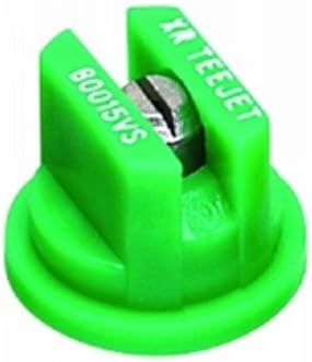 TeeJet XR80015VS Extended Range Spray Tip, 0.092-0.18 GPM, 30-60 psi, Stainless Steel - Green