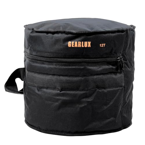 Gearlux 5-Piece Drum Bag Set with 10mm Padding for 10\" Tom, 12\" Tom, 14\" Tom, 14\" Snare, and 22\" Bass Drum - Thumbnail 4