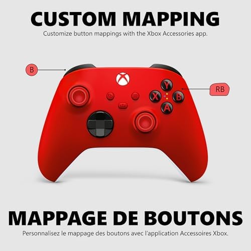 XBOX Core Wireless Gaming Controller β Pulse Red for Series X|S, One, Windows PC, Android, and iOS - 4