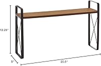 The Lakeside Collection Farmhouse Bathroom 4-Piece Set: Over Sink Shelf, Wall Hooks Shelf, TP Holder & Toilet Tower