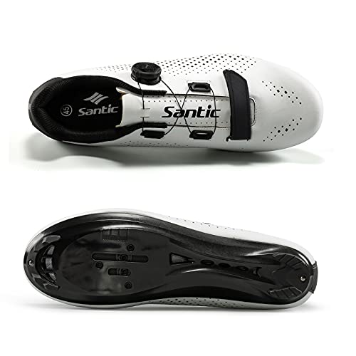 Santic Sapatos de Ciclismo Sapatos de Ciclismo de Estrada Sapatos de Equitação Sapatos, Branco - 210