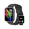 RUIMEN Smart Watches for Men Women (Answer/Make Calls) Compatible with iPhone/Android Phones, 2023 Ver. 1.85″ HD Screen Fitness Tracker Heart Rate Monitor 100+ Sports Tracker Watch Waterproof (Black)