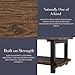 Alaterre Furniture Pomona Coffee Table with Storage Shelf-Industrial Modern Metal, Solid Wood, and Easy Assembly Farmhouse Living Room Furniture, 42-Inch, Rustic Natural