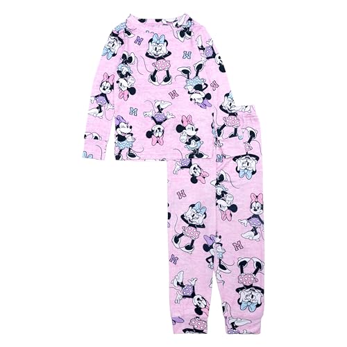 Disney Girls 2-Piece Snug-fit Viscose Pajama Set Soft & Cute for Kids PRETTY MOUSE 2T