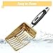 Apidgrowth Stainless Steel Cat Litter Scoop - Metal Medium Cat Litter Scoop - Sturdy Mesh Scooper - Easy to Clean - Suitable for Cat Litter Box - Golden