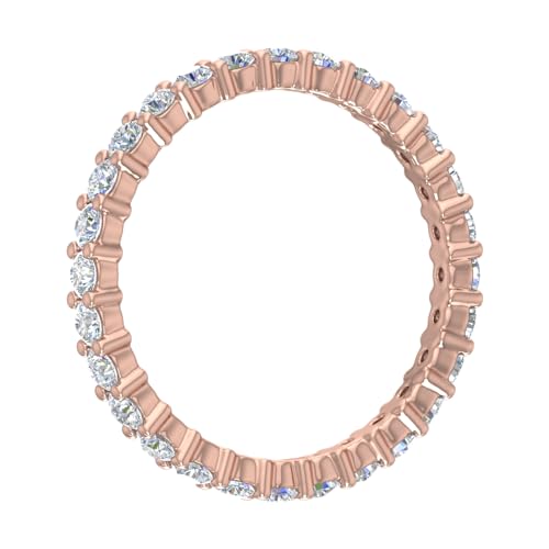 1 Carat Prong Set Diamond Wedding Eternity Ring Band in 14K Gold - IGI Certified2