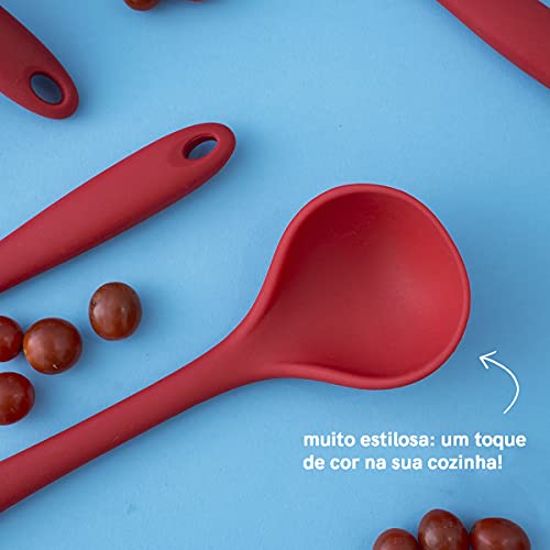 OIKOS Cozinha Concha de Silicone, Vermelho, 28 x 7 cm