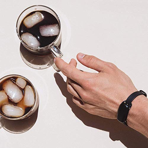 BOND TOUCH Vibrating Waterproof Bluetooth Long Distance Connection Bracelet with 4 Day Battery Life for iOS and Android Devices, Black and Gold (2 Pack)