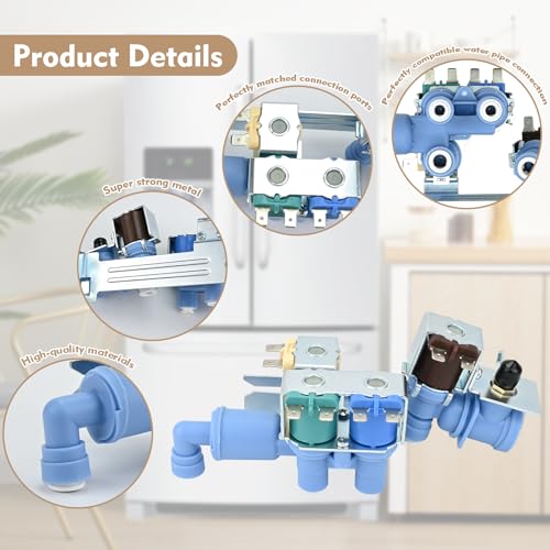 242253002 242102201 Refrigerator Water Inlet Valve Compatible with frigidaire electrolux kenmore crosley etc Refrigerators (Some Models), Replace Number: 2689640, AP5669874, PS7321353, EAP7321353 etc by Garsoo - Image 8