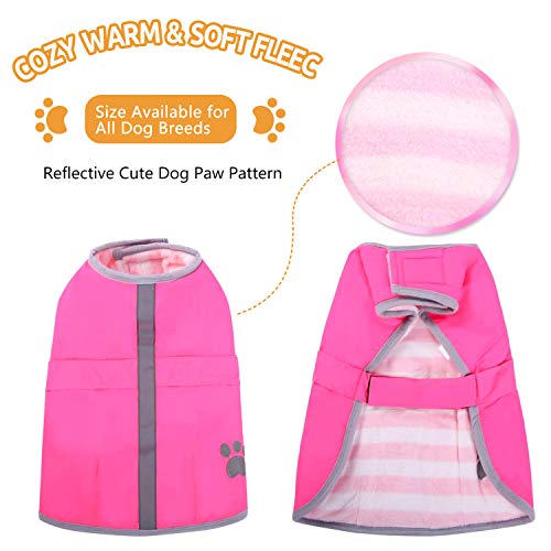 Queenmore Cold Weather Dog Coats Loft Reversible Winter Fleece Dog Vest Waterproof Pet Jacket Available In Extra Small, Small, Medium, Large Extra Large Sizes #TOP1