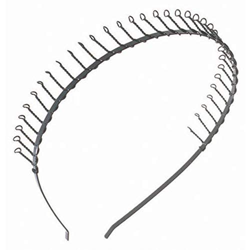 Darice Headband with Wire Teeth Black (6-Pack) 1943-38