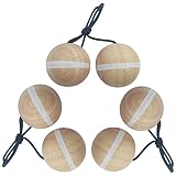 ApudArmis Wooden Ladder Toss Balls, 3 Pack Rubber Wood Ladder Bolas Replacement for Ladder Golf Game