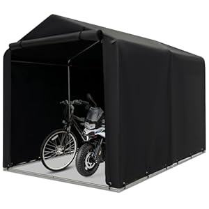 Tangkula 7x5.2Ft Portable Shed, Outdoor Storage Shelter with Waterproof Cover & Roll-up Zipper Door, Heavy Duty Portable Storage Tents for Outside, Bikes, Garden Tools, Motorcycles Tangkula 7x52Ft Portable Shed Outdoor Storage Shelter with Waterproof Cover Roll up Zipper Door Heavy Duty Portable Storage Tents for Outside Bikes Garden Tools Motorcycles