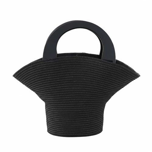 Bolso de verano tejido en forma de sombrero para mujer miniatura 1