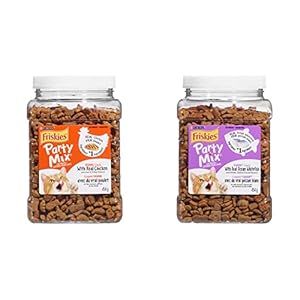 Friskies Party Mix Cat Treats | Original Crunch + Kahuna Crunch – 454g Each
