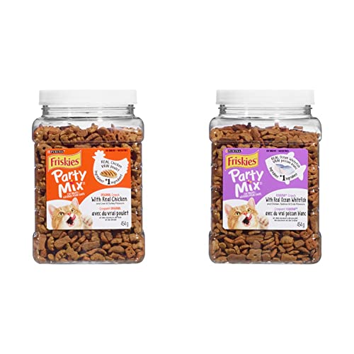 Friskies Party Mix Cat Treats | Original Crunch + Kahuna Crunch - 454g Each