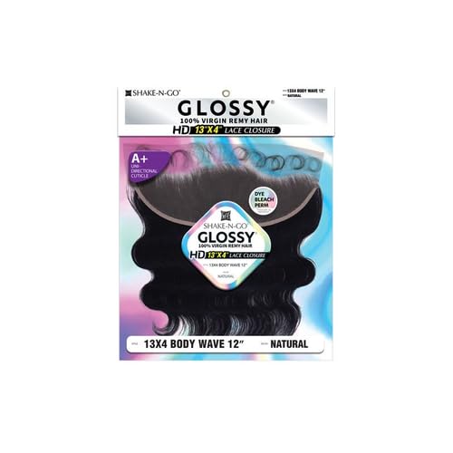 Shake-N-Go Glossy 13"x4" Body Wave 12" Lace Closure (NATURAL)