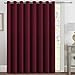 H.VERSAILTEX Wide Width Thermal Insulated Blackout Curtain (100" Wide by 108" Length) - Antique Grommet Premium Room Divider (100% Privacy) - Burgundy - 9ft Tall by 8.5 ft Wide