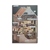 MEQKTQIMA Anne Frank Secret Annex Retro-Illustration auf 