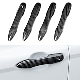Car Door Handle Protectors for Vehicles Compatible with Camry 2019-2025 Corolla Prius 2020-2025 Venza Avalon 2016-2024 Car Door Handle Scratch Protector Handle Cover (Carbon Fiber Pattern)