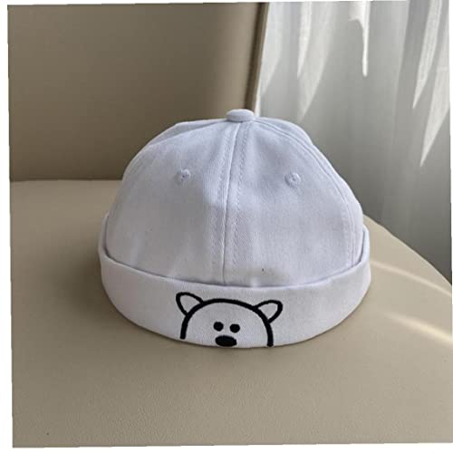 Brimless Hats for Kids Docker Cap Beanie Cap Worker Hat Rolled Cuff Retro Skull Hat Sailor Cap4
