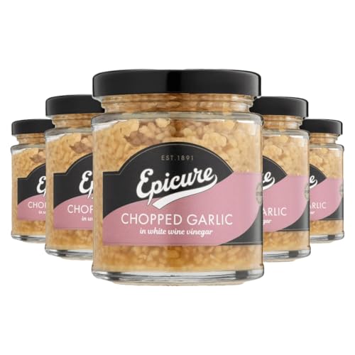 Epicure Chopped Garlic White Wine Vinegar, 180 G (Pack Of 6)