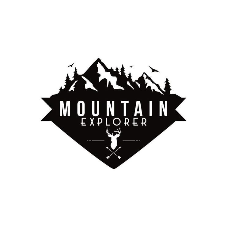 Car Stickers Exterior for Sides Hood Bumper Vinyl Die Cut Black Color Mountain Explorer Adventurous 4 X 4 Suvs Standard Decals L X H 20.00 Cm X 12.00 Cm-Self-Adhesive