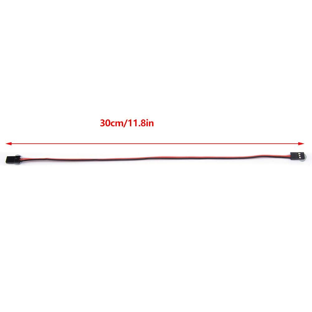 10 szt. 300 mm pilot Servo Przedłużacz Kabel męski na żeński przedłużacz kabla ołowiowego do RC JR Futaba RC Car lub samolot Servo Extension Cable 10 szt., 300mm JR męski na męski S