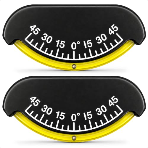 Five Oceans Marine Heel Angle Clinometer, -45 to 45 Degrees, ABS, 2-Pack