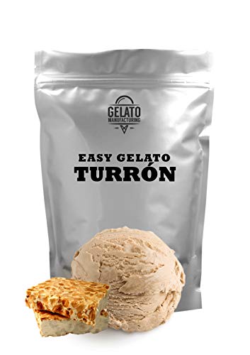Base mix para helado de TURRÓN, con 1.8 kg mix + 2.2 lt leche se obtienen 5,5 litros de helado