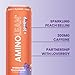 AminoLean x Loverboy Peach Bellini Energy Drink – Sugar Free Anytime Energy with Natural Caffeine & Vegan Amino Acids for No Jitters, Tingles, or Crash, 12 Pack