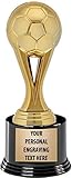 Crown Awards Soccer Trophies with Custom Engraving, 7.25' Personalized Gold Iconz Soccer Ball Trophy On Deluxe Round Base 1 Pack Prime