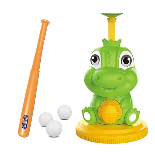 Little Bado Toddlers Dinosaur Baseball Tball Set Toy Adjustable Bat Outdoor Play Sport Toy For Boys Girls Kids 3 4 5 6 7 8 Baseball Tee Outdoor Toys 3+ Year Old Boys #TOP1
