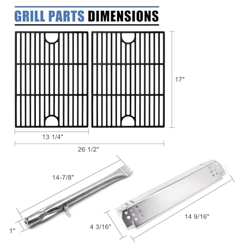 Image of Replacement Parts for Nexgrill 4 Burner 720-0830X & 5 Burner 720-0888S Gas Grill, Replacement for 720-0830X Grate & 720-0830X Flame Tamer & 720-0830X Burners & 720-0830X Igniter