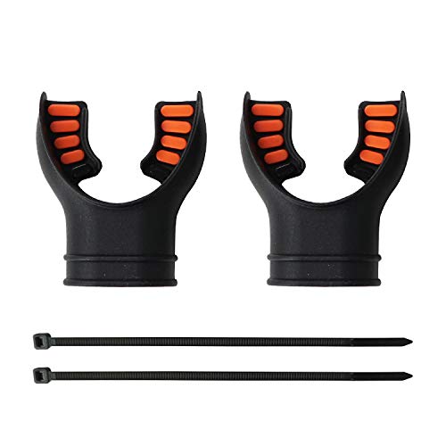 Justoop Scuba Diving Snorkeling Octopus Silicone Regulator Mouthpiece With Regulator Tie, Orange #TOP2