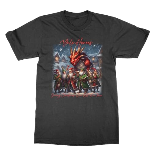 T-shirt Yule Heroes en coton col rond pour homme et femme style mythique nordique