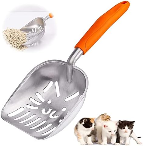 2 Katzenstreu-Schaufeln Mit Gummi-Griff - Einfach Kot Entfernen Ohne Mühe
