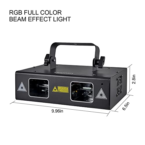 Dj Lights Party Lights, Gruolin Rgb Full Color Laser Stage Light Music Sound Activated & Dmx Control Patterns Scan Lights, Perfect For Party Disco Bar Club Stage & Dj Lighting #TOP3