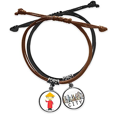 Bracelet Cuir Sidi & Corde Rouge Cartoon : le bijou tendance fait main
