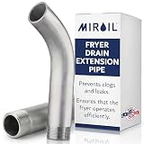 MirOil Deep Fryer Drain Pipe, Oil Fryer Drain Extension Pipe, Too