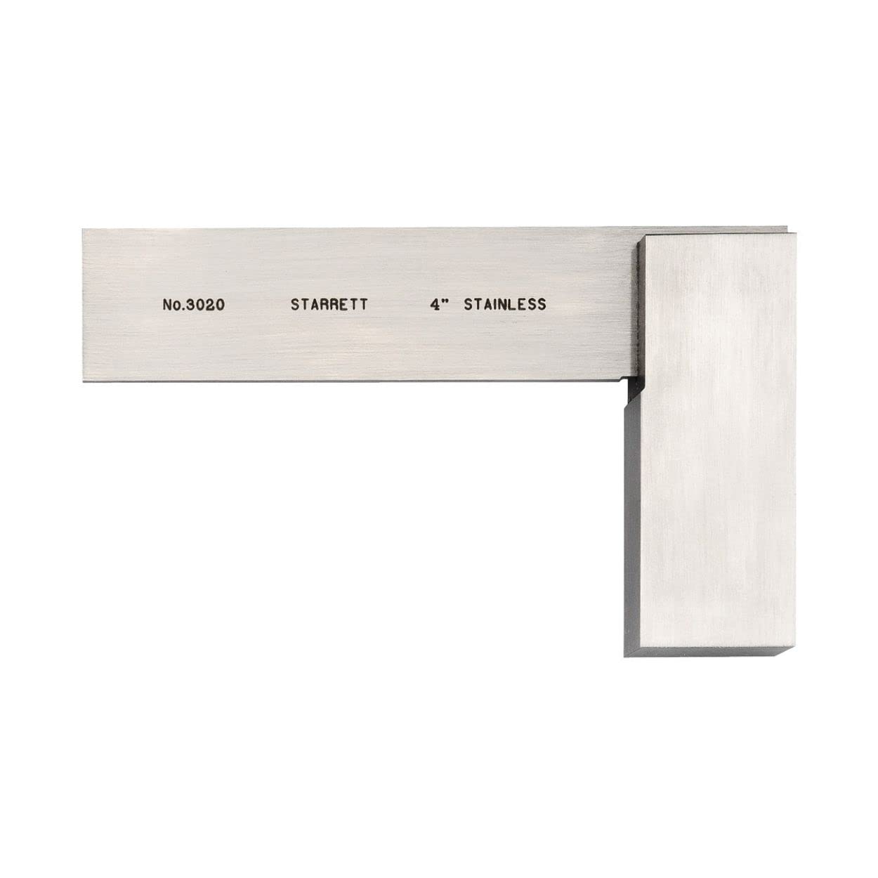 Starrett Precision Steel Square - Professional Grade, High-Accuracy Tool for Machinists & Woodworkers, Durable Construction, 4-Inch Size - 3020-4