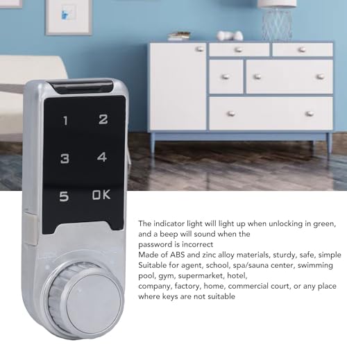 Rcniso Digital Cabinet Lock, Luminous Sound Indication Cabinet Lock for Spa (L20)