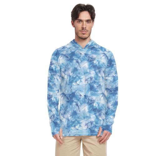 Sweat de soleil pour homme rashguard bleu contre les rayons UV