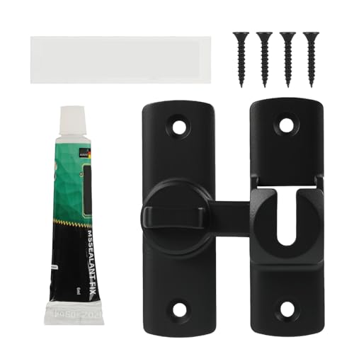 Schiebetürschloss für den Innenbereich, Türschloss, Hakenverschluss, 90°/180°, aus Zinklegierung, Verriegelung der Schnalle, Diebstahlschutz, Türschloss, einfache Installation