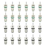 LARINITY 24PCS Air Conditioning Valve Core Kit A/C R134 Car AC Refrigerant High Pressure Valve Cores Automotive Air Conditioning Refrigeration Repair Tire Valve Stem for R134 R134A Series