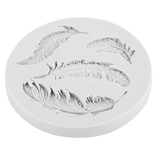 Silikonform DIY Silikon Federform Fondant Kuchen Dekorieren Form Schokoladenform Werkzeug zum Dekorieren von Kuchen, Zucker, Gebäck, Schokolade Cover