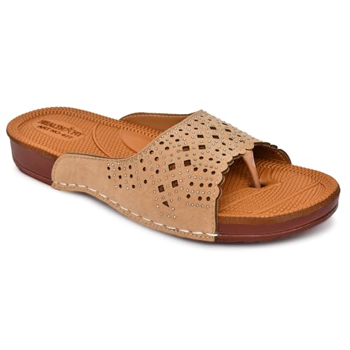 Image of HEALTH FIT Extra Super Soft Ortho Care Diabetic & Orthopedic Slippers /Doctor Chappal & Ultra-Lightweight Stylish Footwear for Women's 677